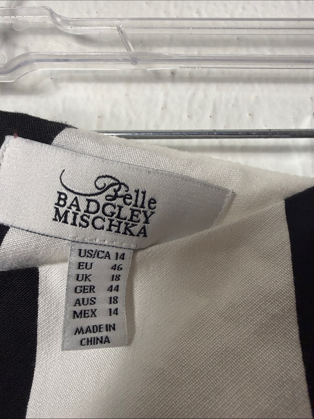 Badgley Mischka Black and White Striped Skirt - Picture 4 of 7